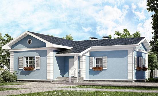 090-004-П Проект одноэтажного дома, небольшой домик из арболита Каменск-Уральский | Проекты домов от House Expert