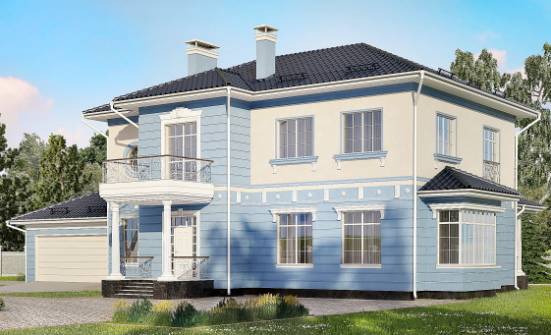 285-003-Л Проект двухэтажного дома, гараж, классический домик из кирпича Каменск-Уральский | Проекты домов от House Expert