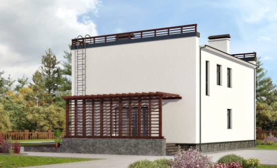 215-002-П Проект двухэтажного дома, красивый домик из арболита Каменск-Уральский | Проекты домов от House Expert