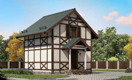060-002-П Проект двухэтажного дома мансардный этаж, компактный загородный дом из дерева Каменск-Уральский | Проекты домов от House Expert