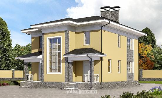 155-011-Л Проект двухэтажного дома, экономичный домик из арболита Каменск-Уральский | Проекты домов от House Expert