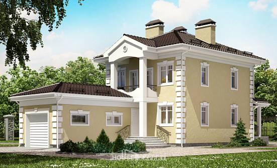 150-006-Л Проект двухэтажного дома, гараж, красивый домик из арболита Каменск-Уральский | Проекты домов от House Expert