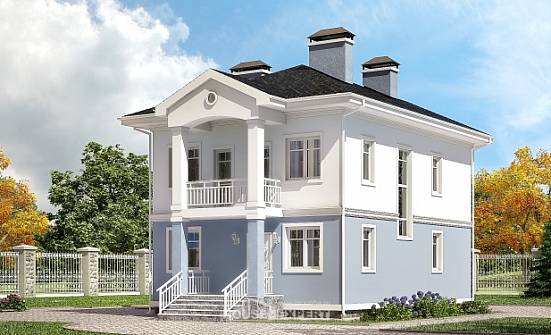 120-001-П Проект двухэтажного дома, небольшой коттедж из блока Каменск-Уральский | Проекты домов от House Expert