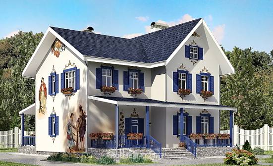 180-003-П Проект двухэтажного дома, компактный коттедж из кирпича Каменск-Уральский | Проекты домов от House Expert