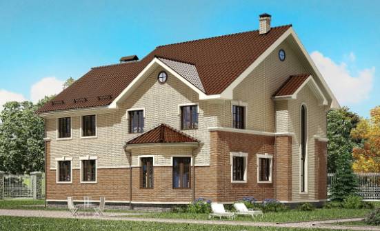 300-004-Л Проект двухэтажного дома, красивый домик из блока Каменск-Уральский | Проекты домов от House Expert