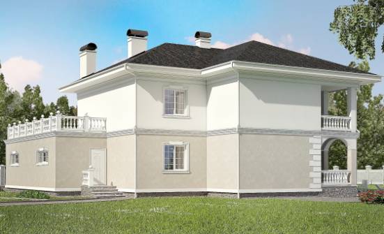 340-002-П Проект двухэтажного дома, гараж, уютный дом из кирпича Каменск-Уральский | Проекты домов от House Expert