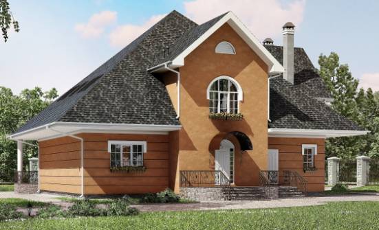 310-001-П Проект двухэтажного дома с мансардой, классический домик из газосиликатных блоков Каменск-Уральский | Проекты домов от House Expert