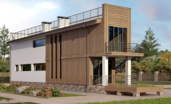 100-003-Л Проект двухэтажного дома, бюджетный загородный дом из бризолита Каменск-Уральский | Проекты домов от House Expert