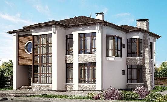 300-005-П Проект двухэтажного дома, большой загородный дом из кирпича Каменск-Уральский | Проекты домов от House Expert