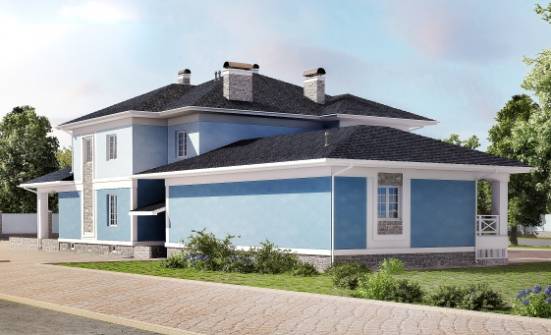 620-001-П Проект трехэтажного дома, гараж, классический дом из бризолита Каменск-Уральский | Проекты домов от House Expert