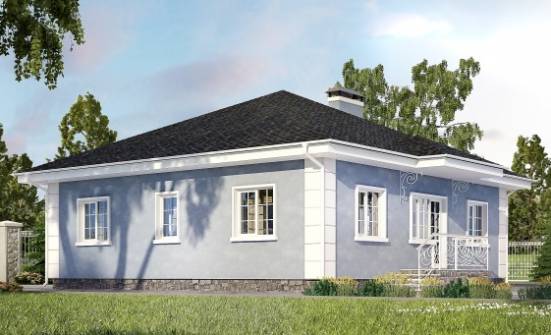 100-001-П Проект одноэтажного дома, небольшой домик из газосиликатных блоков Каменск-Уральский | Проекты домов от House Expert