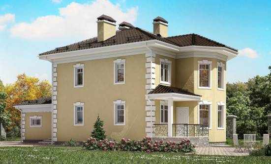 150-006-Л Проект двухэтажного дома, гараж, красивый домик из арболита Каменск-Уральский | Проекты домов от House Expert