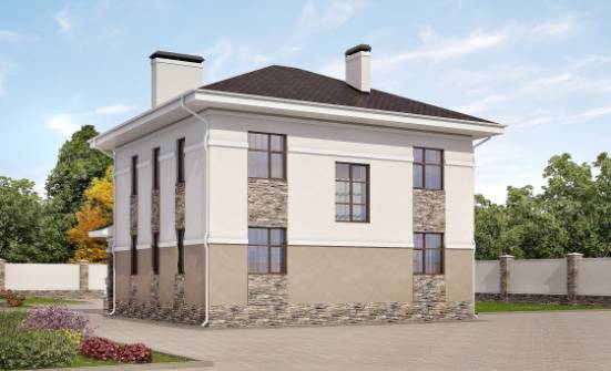 150-014-П Проект двухэтажного дома, доступный коттедж из теплоблока Каменск-Уральский | Проекты домов от House Expert