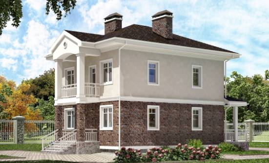 120-001-Л Проект трехэтажного дома, скромный дом из поризованных блоков Каменск-Уральский | Проекты домов от House Expert