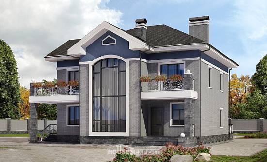 200-006-Л Проект двухэтажного дома, средний загородный дом из кирпича Каменск-Уральский | Проекты домов от House Expert