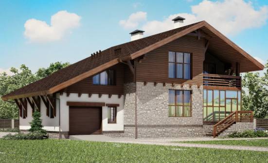 420-001-П Проект трехэтажного дома мансардный этаж, гараж, просторный дом из кирпича Каменск-Уральский | Проекты домов от House Expert