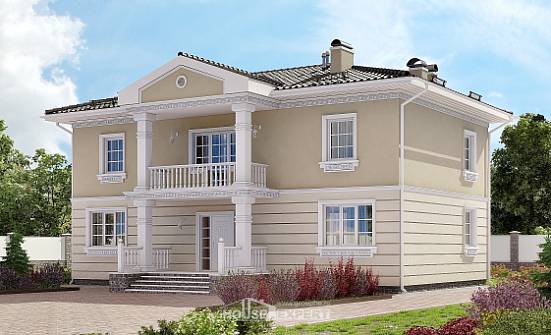 210-005-Л Проект двухэтажного дома, современный дом из бризолита Каменск-Уральский | Проекты домов от House Expert