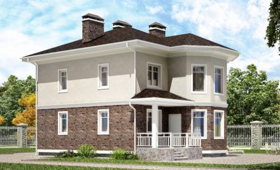 120-001-Л Проект трехэтажного дома, скромный дом из поризованных блоков Каменск-Уральский | Проекты домов от House Expert