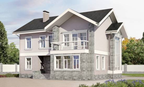 170-008-П Проект двухэтажного дома, красивый домик из газосиликатных блоков Каменск-Уральский | Проекты домов от House Expert