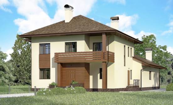 300-001-П Проект двухэтажного дома, просторный коттедж из кирпича Каменск-Уральский | Проекты домов от House Expert