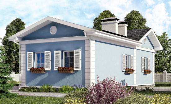 090-004-П Проект одноэтажного дома, небольшой домик из арболита Каменск-Уральский | Проекты домов от House Expert