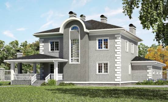 245-004-Л Проект двухэтажного дома, гараж, простой коттедж из кирпича Каменск-Уральский | Проекты домов от House Expert