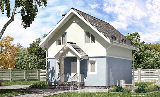095-002-П Проект двухэтажного дома с мансардным этажом, простой домик из твинблока Каменск-Уральский | Проекты домов от House Expert
