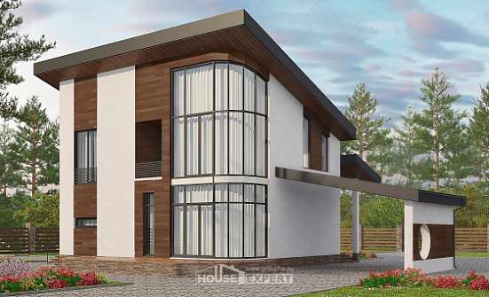 230-001-П Проект двухэтажного дома мансардный этаж, простой загородный дом из кирпича Каменск-Уральский | Проекты домов от House Expert
