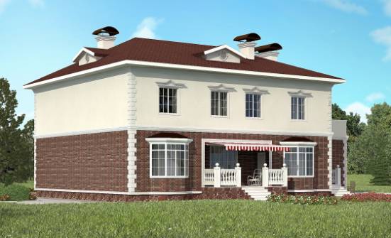 380-001-Л Проект двухэтажного дома, гараж, уютный коттедж из кирпича Каменск-Уральский | Проекты домов от House Expert