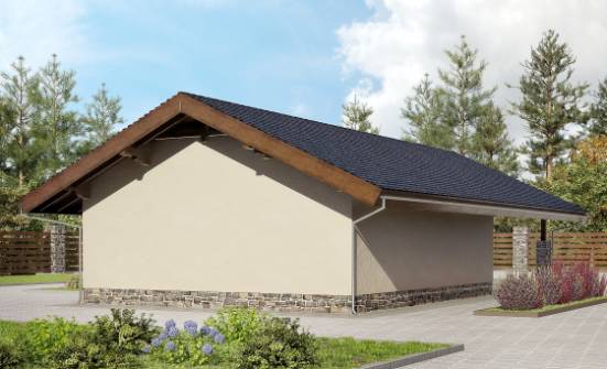 060-005-П Проект гаража из кирпича Каменск-Уральский | Проекты одноэтажных домов от House Expert