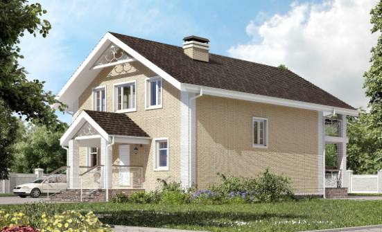 150-007-Л Проект двухэтажного дома с мансардным этажом, бюджетный коттедж из блока Каменск-Уральский | Проекты домов от House Expert