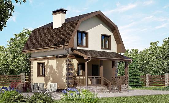 070-004-П Проект двухэтажного дома с мансардой, классический домик из теплоблока Каменск-Уральский | Проекты домов от House Expert