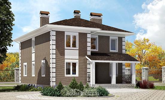 185-002-П Проект двухэтажного дома, бюджетный загородный дом из поризованных блоков Каменск-Уральский | Проекты домов от House Expert