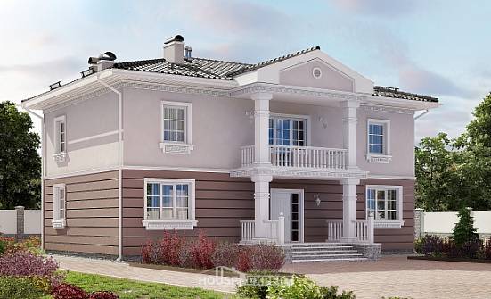 210-005-П Проект двухэтажного дома, классический домик из газобетона Каменск-Уральский | Проекты домов от House Expert