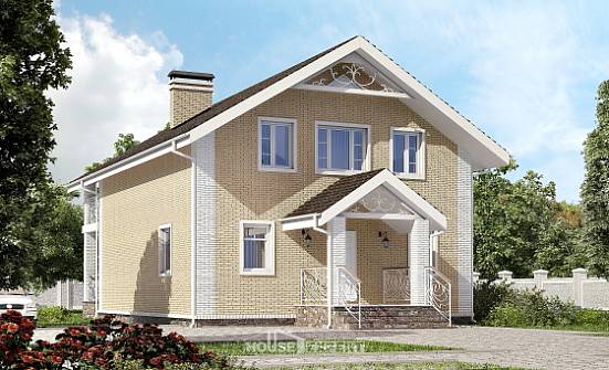 150-007-Л Проект двухэтажного дома с мансардным этажом, бюджетный коттедж из блока Каменск-Уральский | Проекты домов от House Expert