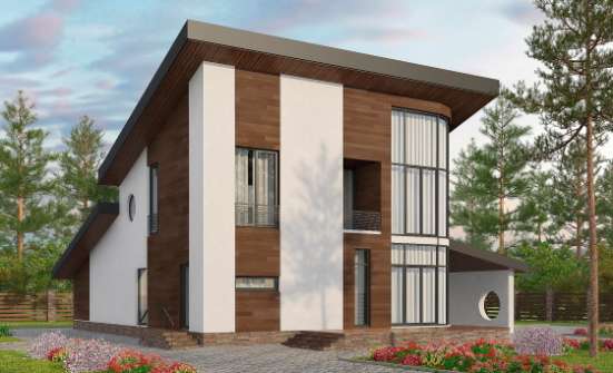 230-001-П Проект двухэтажного дома мансардный этаж, простой загородный дом из кирпича Каменск-Уральский | Проекты домов от House Expert