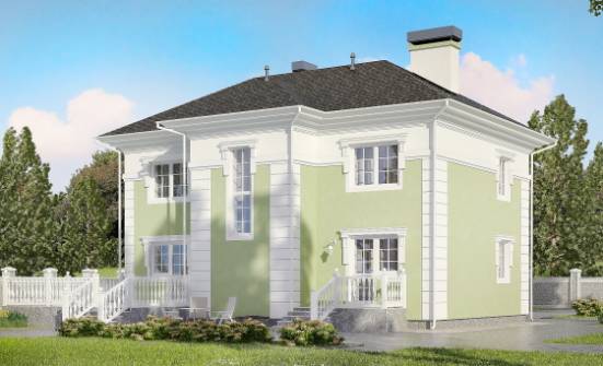 155-005-П Проект двухэтажного дома, доступный домик из блока Каменск-Уральский | Проекты домов от House Expert