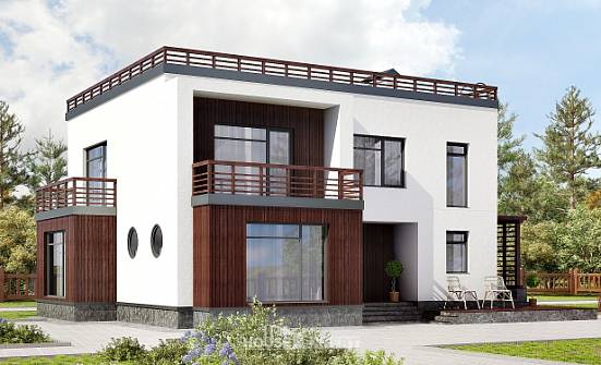 215-002-П Проект двухэтажного дома, красивый домик из арболита Каменск-Уральский | Проекты домов от House Expert