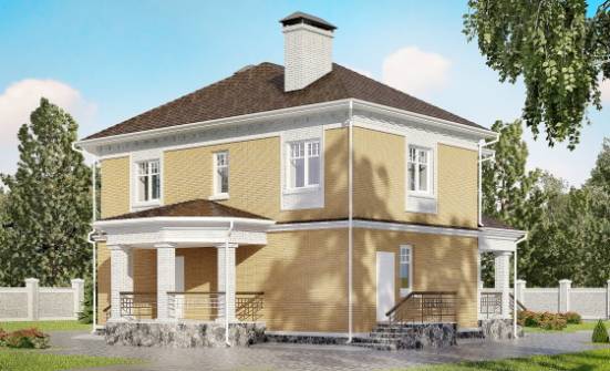 160-001-Л Проект двухэтажного дома, бюджетный домик из арболита Каменск-Уральский | Проекты домов от House Expert