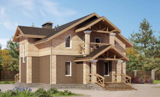 160-014-П Проект двухэтажного дома, бюджетный домик из твинблока Каменск-Уральский | Проекты домов от House Expert