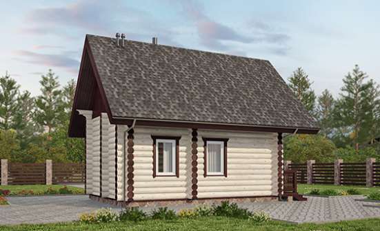 035-001-Л Проект бани из бревен Каменск-Уральский | Проекты одноэтажных домов от House Expert