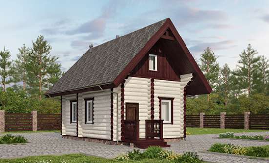 035-001-Л Проект бани из бревен Каменск-Уральский | Проекты домов от House Expert