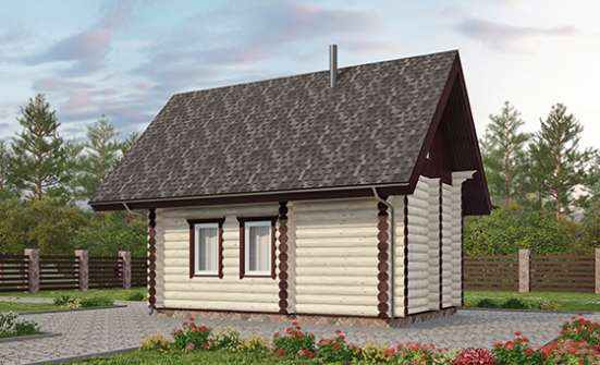 035-001-Л Проект бани из бревен Каменск-Уральский | Проекты одноэтажных домов от House Expert