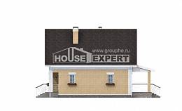 130-004-П Проект двухэтажного дома с мансардой, уютный дом из теплоблока Каменск-Уральский, House Expert