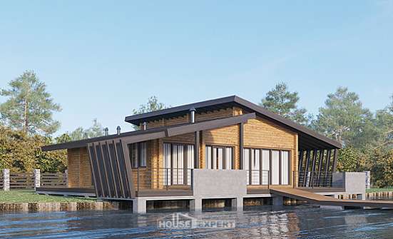 100-007-П Проект бани из бревен Каменск-Уральский | Проекты одноэтажных домов от House Expert