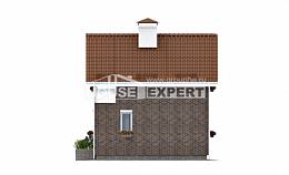 045-001-Л Проект двухэтажного дома мансардой, бюджетный коттедж из блока Каменск-Уральский, House Expert