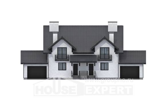 290-003-П Проект двухэтажного дома с мансардой, огромный дом из арболита Каменск-Уральский, House Expert
