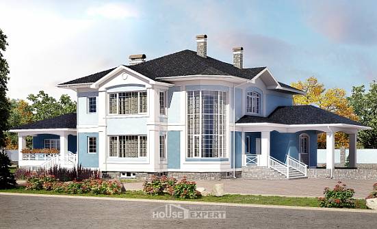 620-001-П Проект трехэтажного дома, гараж, классический коттедж из керамзитобетонных блоков Каменск-Уральский | Проекты домов от House Expert