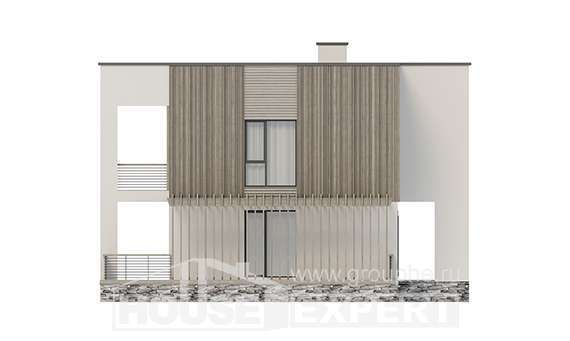 150-017-П Проект двухэтажного дома, небольшой загородный дом из бризолита, Каменск-Уральский