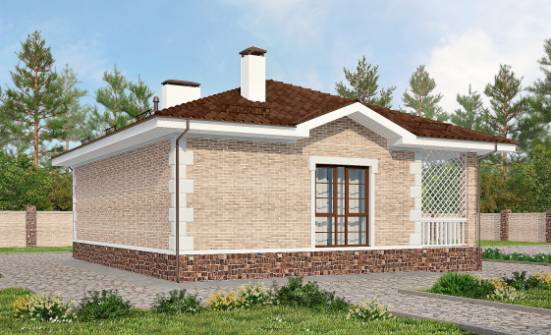 065-002-П Проект бани из кирпича Каменск-Уральский | Проекты одноэтажных домов от House Expert